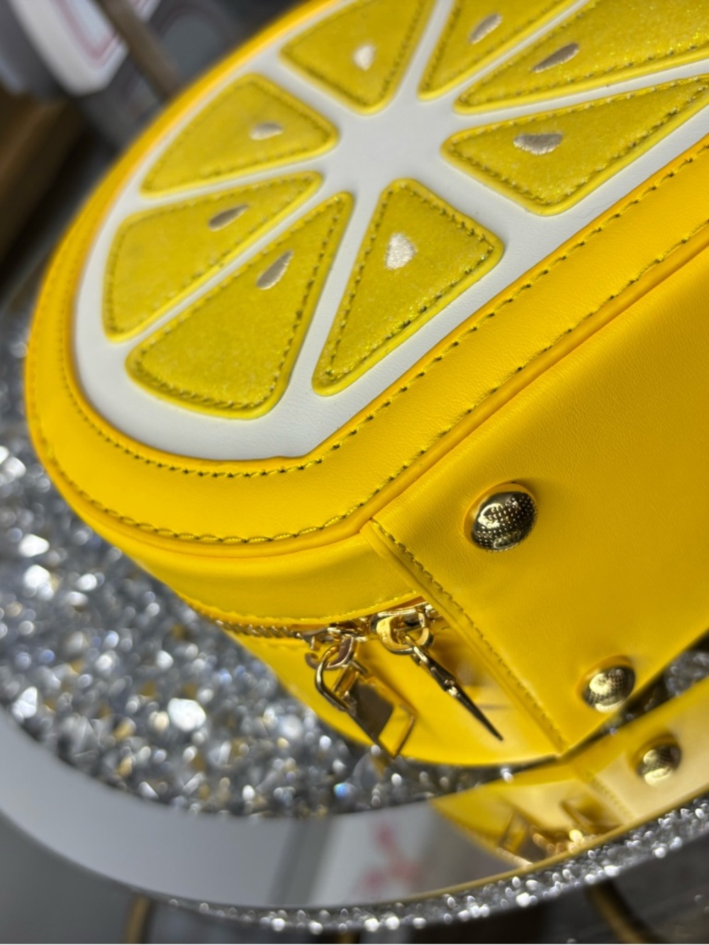 Yellow Citrus Round Crossbody Bag - Picture 11 of 12